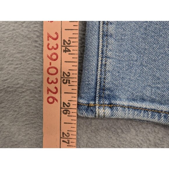 American Eagle Outfitters Curvy Mom Jeans Womens 18 Light Wash High Rise Stretch - Picture 8 of 16